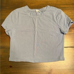 Casual Blue Women's Crop Top